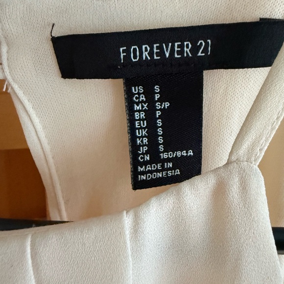 Forever 21 Cream Ivory Backless Mini Dress Women's Size S Sleeveless - Picture 4 of 7